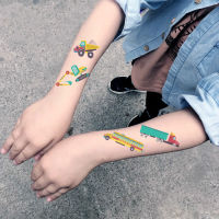 【cw】Temporary Tattoo Sticker for Boy Child Car Aircraft Transportation Cartoon Tattoo Kid Body Art Water Transfer Fake Tattoo Decals 【hot】