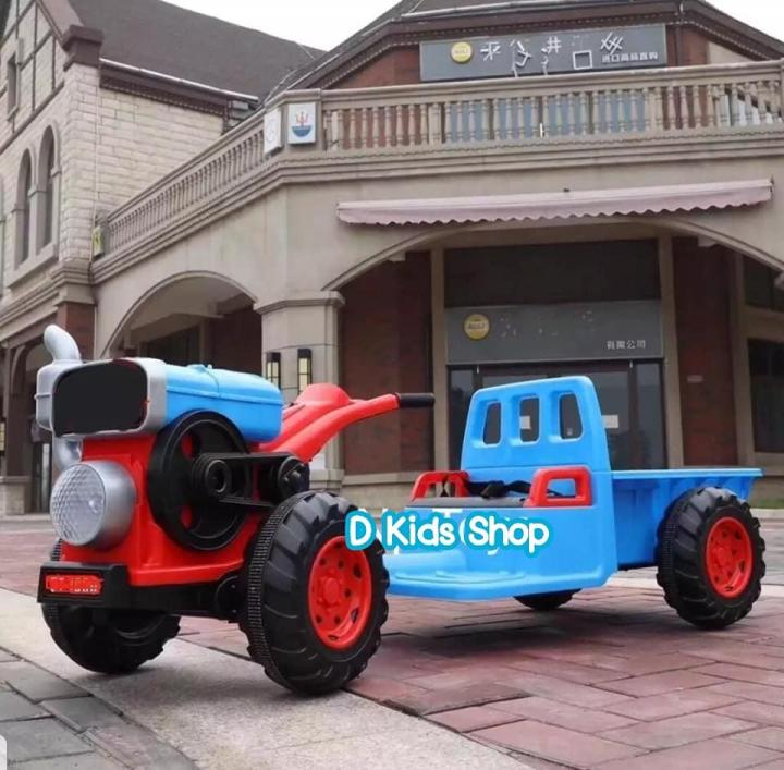 d-kids-รถแบตเตอรี่เด็ก-รถแทรคเตอร์-รถไถนา-รถอิแต๊ก-รุ่นใหม่ขนาด2มอเตอร์-tractor-no-2044