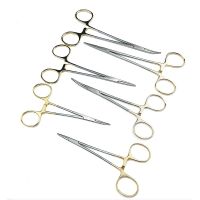 【YF】 Gold Handle Hemostatic Forceps Plastic Eyelid Microtool Straight Elbow