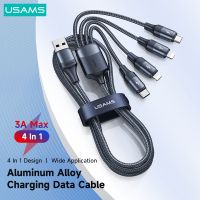 HOT weime428 - / USAMS 3A 4 In 1สาย USB A ถึง Type C Lightning Micro USB Data Sync สายโทรศัพท์สำหรับ iPhone Samsung Xiaomi แล็ปท็อปแท็บเล็ตโทรศัพท์