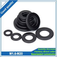 2/50Pcs M1.6 M2 M2.5 M3 M3.5 M4 M5 M6 M8 M10 M12 M16 GB97 DIN125 Black 304 Stainless Steel Flat Washer Oversize Plain Gasket Pad