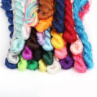 【YD】 1mmx24m Bead Jewelry Cord Thread Chinese Knot Macrame Rattail Rope Handicraft Hand Stitching