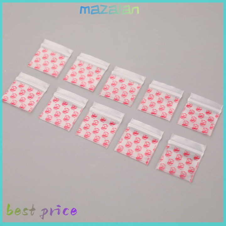 mazalan-100pcs-mini-ziplock-ถุงซิปพลาสติกขนาดเล็กบรรจุภัณฑ์ถุงยา