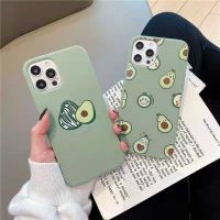 ❄ Cute Fruit Avocado Phone Case for Iphone 12 Pro X XR XSMax 11Pro Max 12 MiNi 7 8 Plus Soft Silicone Cover Case Shell Phone Cover