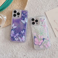 ALIGO ใสรูปฝีเสื้อกลิตเตอร์นิ่มเคสครอบโทรศัพท์สำหรับ iPhone 11,สำหรับ iPhone 14 Pro Max 13 12