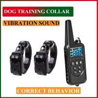 ZZOOI Electric Dog Training Collar For Pet Remote Control Waterproof Rechargeable Vibration Sound Anti Bark Collar 880 For All Dogs