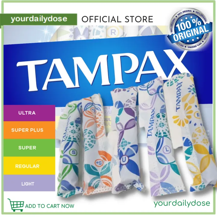 Tampax Pearl Tampons Unscented Leak Guard Protect Light, Regular, Super
