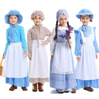 Girl Little House On The Prairie เครื่องแต่งกาย Carnival ฮาโลวีน Early American Pioneer Girl คอสเพลย์แฟนซีปาร์ตี้ Dress