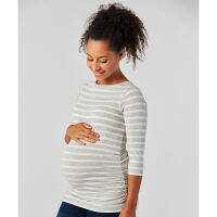 เสื้อยืดคุณแม่ Mothercare blush striped maternity t-shirt TD490