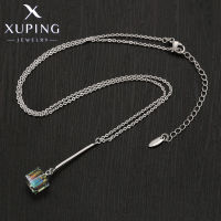 Xuping Jewelry Square Shape Crystal Pendant Necklace for Girls Women Romantic Gift A00624245