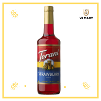 Torani ไซรัป รสสตรอเบอร์รี แบบขวดแก้ว 750 มิลลิลิตร ตราโทรานี่