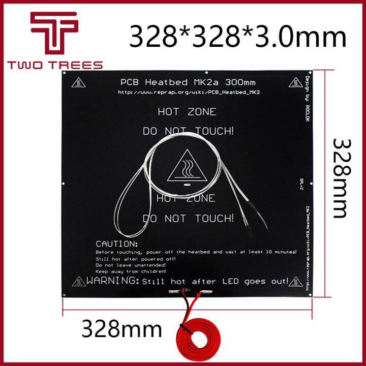 Mk2a 300*300*3.0mm Reprap Ramps 1.4 Pcb Aluminum Heatbed Plate For