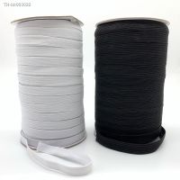 ✜❁✤ 5yards/Lot 3/6/8/10/12mm White/Black High Elastic Sewing Elastic Band Fiat Rubber Band Waist Band Stretch Rope Elastic Ribbon
