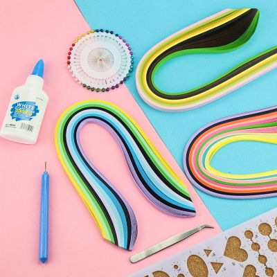 Fashional Paper Stripes Quiling Origamie Paper DIY Rolling/Curling/Folded Paper Craft Tool/Material/Kit Handmade Artwork Gift
