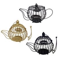 【YF】 Multipurpose Coffee Capsule Holder Anti-Rust Iron Wire Placemat Armazenamento Organização Cesta para Café Casa Cozinha Decoração do jardim