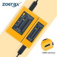 ZoeRax 2-In-1อุปกรณ์ทดสอบสายเคเบิล HDMI สายเคเบิลดิจิตอลอุปกรณ์ทดสอบสายเคเบิลอุปกรณ์ทดสอบสายเคเบิลสายเคเบิลเครือข่าย RJ45เครื่องตรวจจับสาย LAN ตรวจสอบเครื่องทดสอบอีเธอร์เน็ต