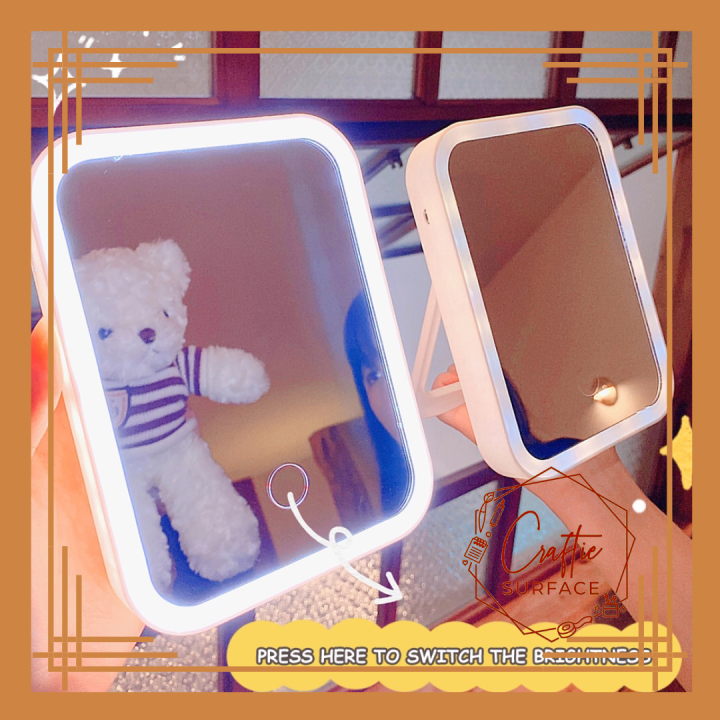 Portable Makeup Mirror Rechargeable LED Light Up Vanity Mirror | Lazada PH