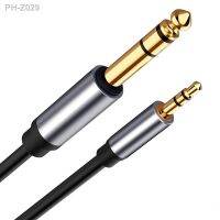 3.5mm 1/8 To 6.35mm 1/4 TRS Audio Line Gold Plated 6.5 To 3.5 Jack Adapter Aux Cable for Headset Guitar Amplifier Speaker Mixer