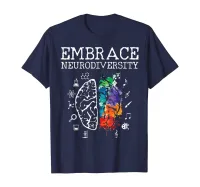 Neurodiversity Shirt Embrace Adhd Autism Asd Tshirt Gift