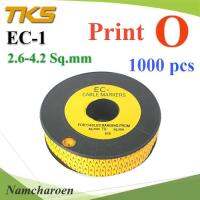 เคเบิ้ล มาร์คเกอร์ EC1 สีเหลือง สายไฟ 2.6-4.2 Sq.mm. 1000 ชิ้น (พิมพ์โอ O ) รุ่น EC1-O