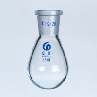 ；【‘； Eggplant-Shape Glass Flask Rotary Flask Thicken Borosilicate Glass High Temperature Resistance Standard Flask Laboratory