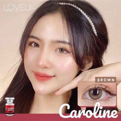 📌 สุดปัง มีค่าสายตา 📌 Lovelylens Caroline Sirin Gray Brown  บิ๊กอาย สุดปัง คอนแทคเลนส์ รายเดือน มีอย แถมตลับฟรี  เลนส์นิ่ม สวยปังมาก