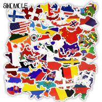 10/30/50pcs National Flags Stickers Children Countries Map Travel Sticker DIY Toy Scrapbooking Suitcase Laptop Car Motorcycle F5 Replacement Parts