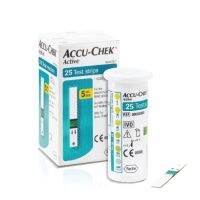 Accu-Chek Active 25 Test Strips แอคคิว-เช็ค แอคทีฟ แถบตรวจน้ำตาล (1กล่อง/25ชิ้น)