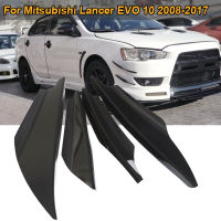 Front Bumper Splitter Canard Diffuser Fin Valence Spoiler Body Kit Universal For Mitsubishi Lancer EVO 2008-2017 Car Accessories