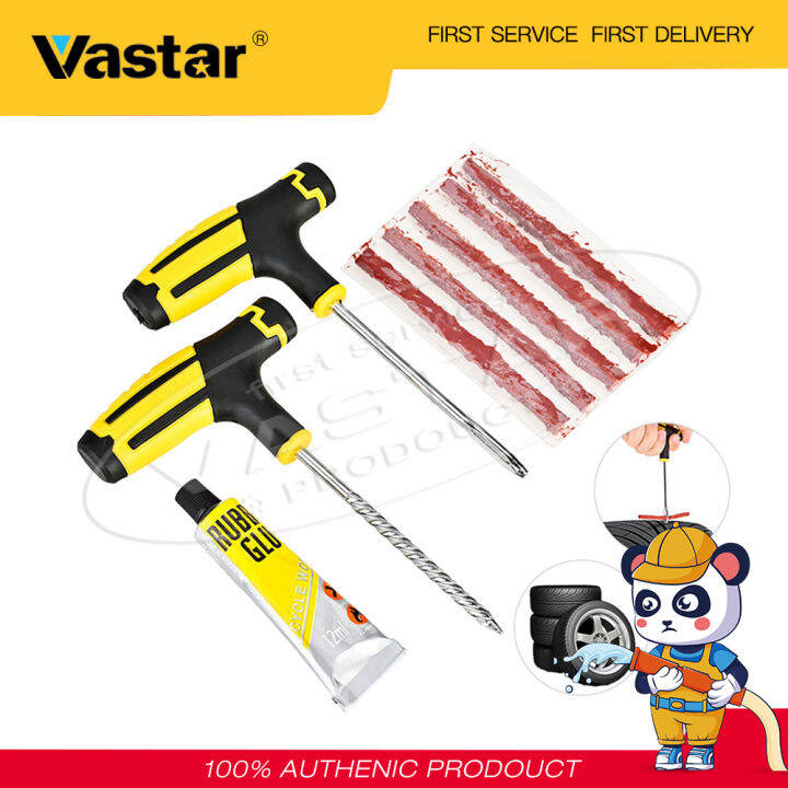 vastar-ออโต้คาร์ยางแบบไม่มียางเจาะเสียบซ่อมชุดเครื่องมือยางรถยนต์ซ่อมเครื่องมืออย่างรวดเร็วเจาะเสียบซ่อมบล็อก