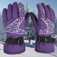 Winter Women Full Finger Ski Gloves Space Cotton Warm Bike Outdoor Sport Gloves Windproof Moto Bicycle Cycling Snow Gloves G43