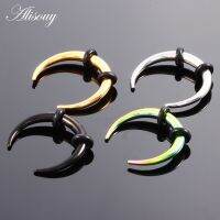 Alisouy 1pcs Steel Septum Clickers Nose Hoops Nose Rings Septum Nose Rings Hoop Ear Taper Cuvved Bars 16G 14G Sex Body Jewelry Electrical Connectors