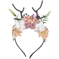 Christmas Antlers Flower Head Bands Childrens Headwear Mori Girl Hair Decoration Christmas Headwear Xmas Ornaments