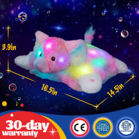 Glow Guards LED Luminous Music Plush Toy Shape-Shifting Rainbow Elephant Cotton Filled Throw Pillows For Children S Night Light