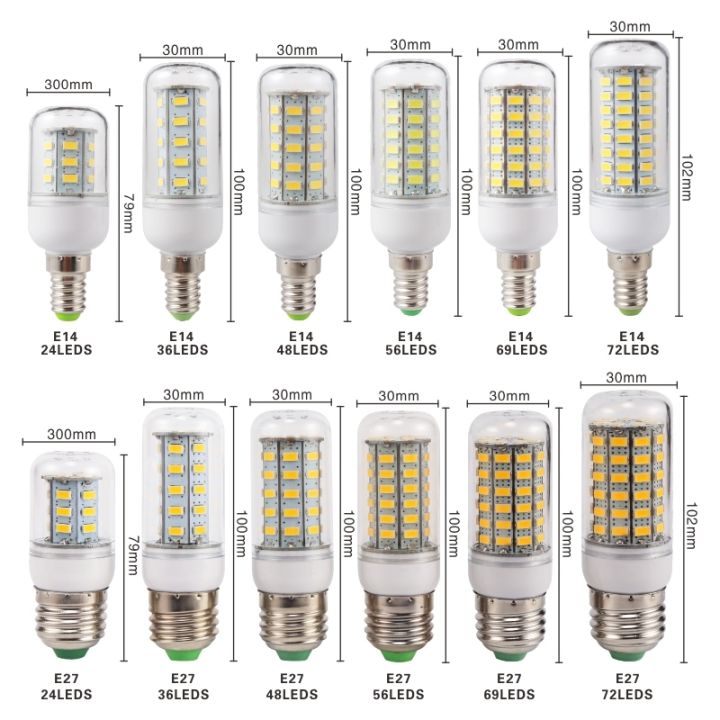 10pcs-lot-led-bulb-e27-e14-corn-bulb-24-36-48-56-69-72leds-smd5730-220v-led-lamp-chandelier-candle-led-light-for-home-decoration