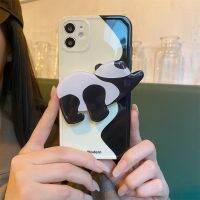 [COD] cute little panda 13Promax/12Pro mobile phone case suitable for iPhone11 stand soft XR/XS