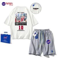 【July hot】 NASA NTYB joint 2023 new fashion national tide suit summer loose casual short-sleeved T-shirt mens trendy brand