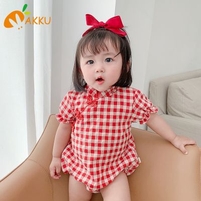 ทารกRomperสำหรับเด็กสาวทารกแรกเกิดเสื้อผ้าJ Umpsuitบอดี้สูทสไตล์จีนcheongsamเสื้อผ้าเด็กAKKU