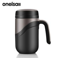 Oneisall ถ้วยชา กาแฟ เซรามิค เก็บความร้อน พร้อมที่จับ (380 มล.)