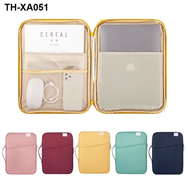 กระเป๋าแล็ปท็อปเรียบง่ายสาวขั้นสูง-apple-macbook-air-lenovo-xiaoxin-pro13-3ipad11-นิ้ว-huawei-สมุดโน้ตพระสิริ-magicbook14s-hp-liner-ฝาครอบป้องกัน