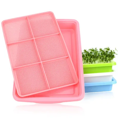1 piece Double Layer Bean Sprouts Plate Seedling Tray Growing Wheat seedlings Nursery Pots Planting Dishes Home Garden