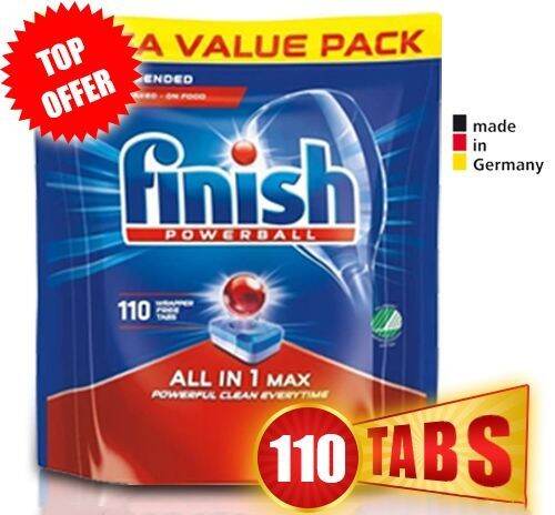 เก็บโค้ดส่งฟรี-finish-ฟินิช-powerball-power-all-in-1-all-in-1-max-dishwasher-tablets-20-42-94-110tabs-ผลิตภัณฑ์-ล้างจาน-ชนิดเม็ด-น้ำยาสำหรับเครื่องล้างจาน-110-เม็ด