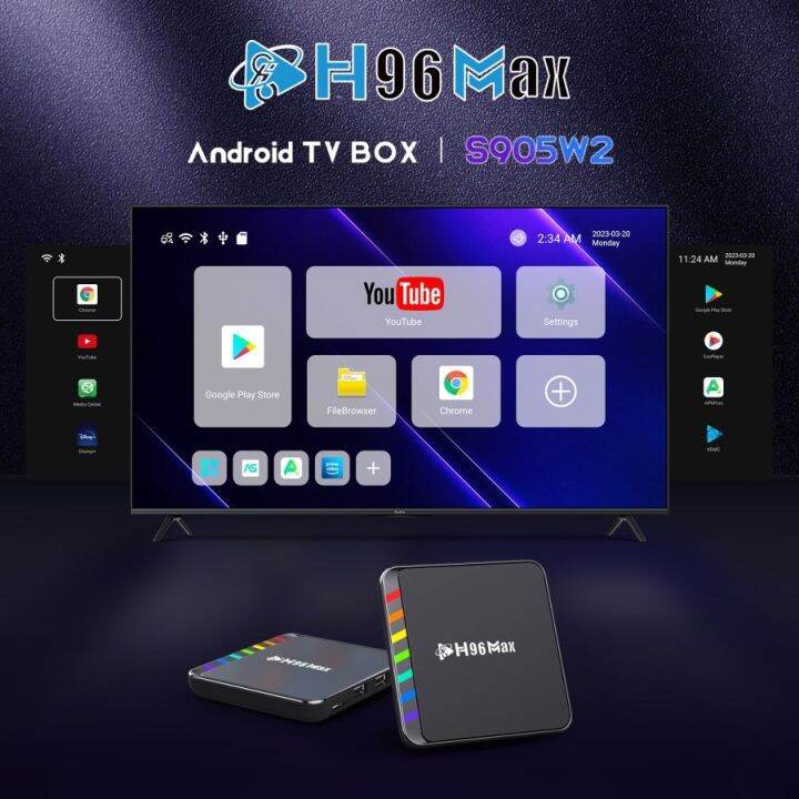 Android Tv Box H96 Max W2 Amlogic S905W2 4GB/64GB Wifi 6 Android 11 ...