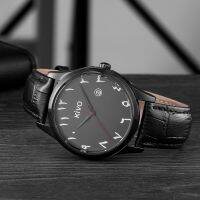 Arabic Numerals Watches Leather Strap Quartz Movement Watches