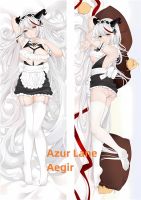 Dakimakura อะนิเมะปลอกหมอน Azur Lane Aegir พิมพ์สองด้านขนาดชีวิตปลอกหมอนของขวัญสามารถปรับแต่งได้