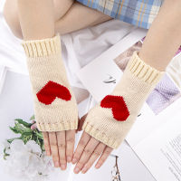 New Fingerless Love s Womens Winter Warmer Knitted Arm Sleeve Fine Casual Soft Girl Goth Clothes Women Punk Gothic s