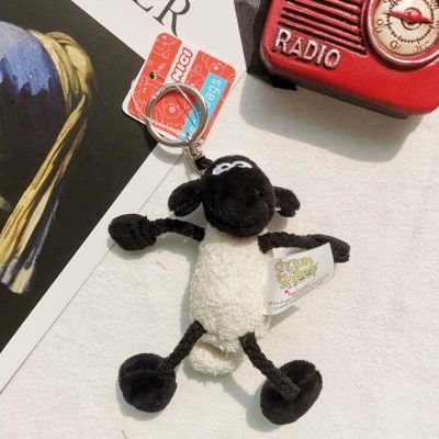 Sheep Shaun พวงกุญแจตุ๊กตาน่ารักน่ารัก Boneka Mainan นุ่มฟูพวงกุญแจห้อยกระเป๋าอะนิเมชั่นคลาสสิก Adorkable ของขวัญวันหยุด
