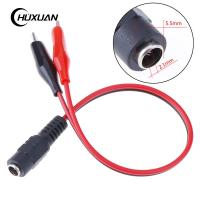 1Pc  25cm DC Male Female Jack Connector Alligator Clips 12V Power Cable Crocodile Wire DC Voltage Connector To Male Electrical Circuitry  Parts