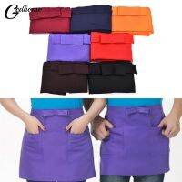 BlackHalf Apron Catering Baking Bar Hotel Waiter KitchenApron 2Ladies Mens Cotton Short Waist Chefs