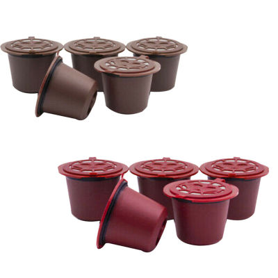 5/Pcs Stainless Steel Filter Reusable Coffee Capsules for Machines
